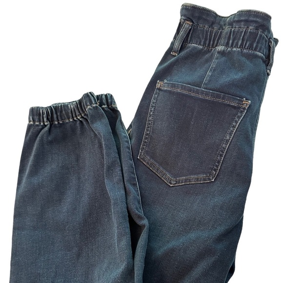 Express Super High Waisted Dark Denim Joggers - Picture 2 of 7